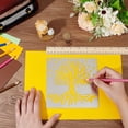 thumbnail image 3 of Tree of Life Metal Journal Stencil Stars Metal Painting Template Stainless Steel Multifunctional Planner Metal Stencils Templates for Wood Burning DIY Engraving Painting Scrapbooking, 3 of 7