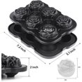 thumbnail image 3 of Ice Cube Tray, 2 inch Rose Ice Cube Trays With Covers, 6 Cavity Silicone Rose Ice Ball Maker, Easy Release Large Ice Cube Form for Chilled Cocktails, 3 of 3