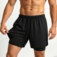 thumbnail image 5 of RFQWOVSR Mens Shorts 2 In 1 Running Athletic Shorts Loose Fit 5 Inch Breathable Outdoor Casual Summer Shorts M, 5 of 5