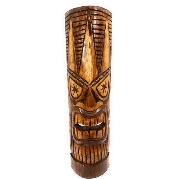 Lucky Tiki Mask 20" - Antique Finish hand Carved | #bag1505850