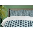 thumbnail image 4 of Ambesonne Oriental Duvet Cover Sets, Eastern Floral Pattern, 2-Queen, Mint Green and Indigo, 4 of 7