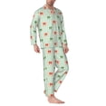 thumbnail image 2 of Goofa Colorful polka dots bow for 2-piece Loungewear Set Men’s Sleepwear Set Soft PJs Cozy loungewear Comfy Sleep Set Winter Pajamas-Large, 2 of 7