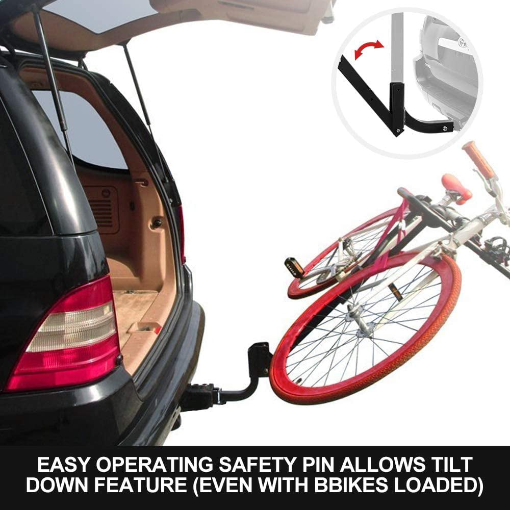 Fit Sedans/Hatchbacks/Minivans/SUV 2-Bike Rack Hitch Mounted Bicycle Carrier 