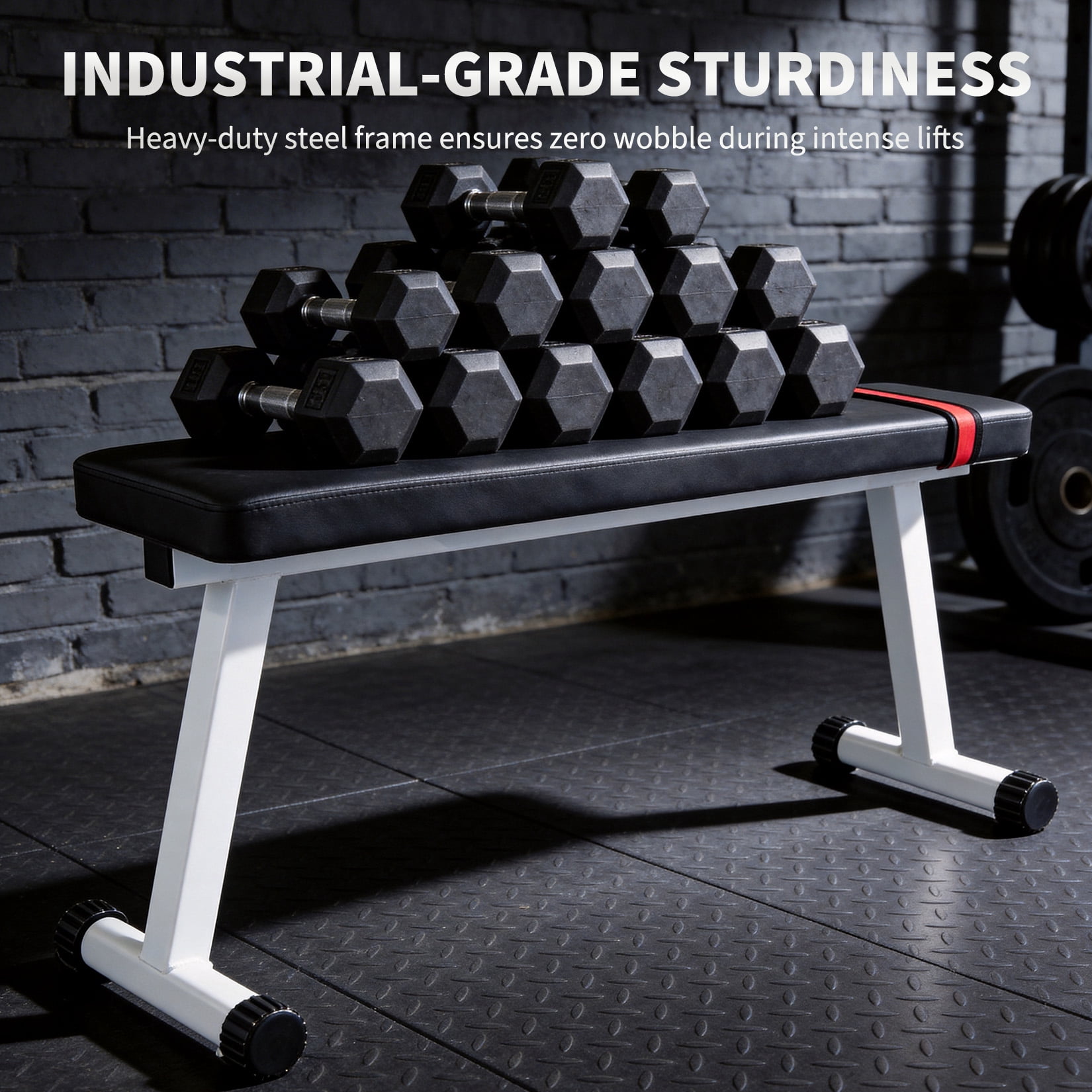 Adjustable Weight Bench for Home Gym, Multi-Purpose Foldable Workout Bench with Fast Folding Function, Heavy Duty Strength Training