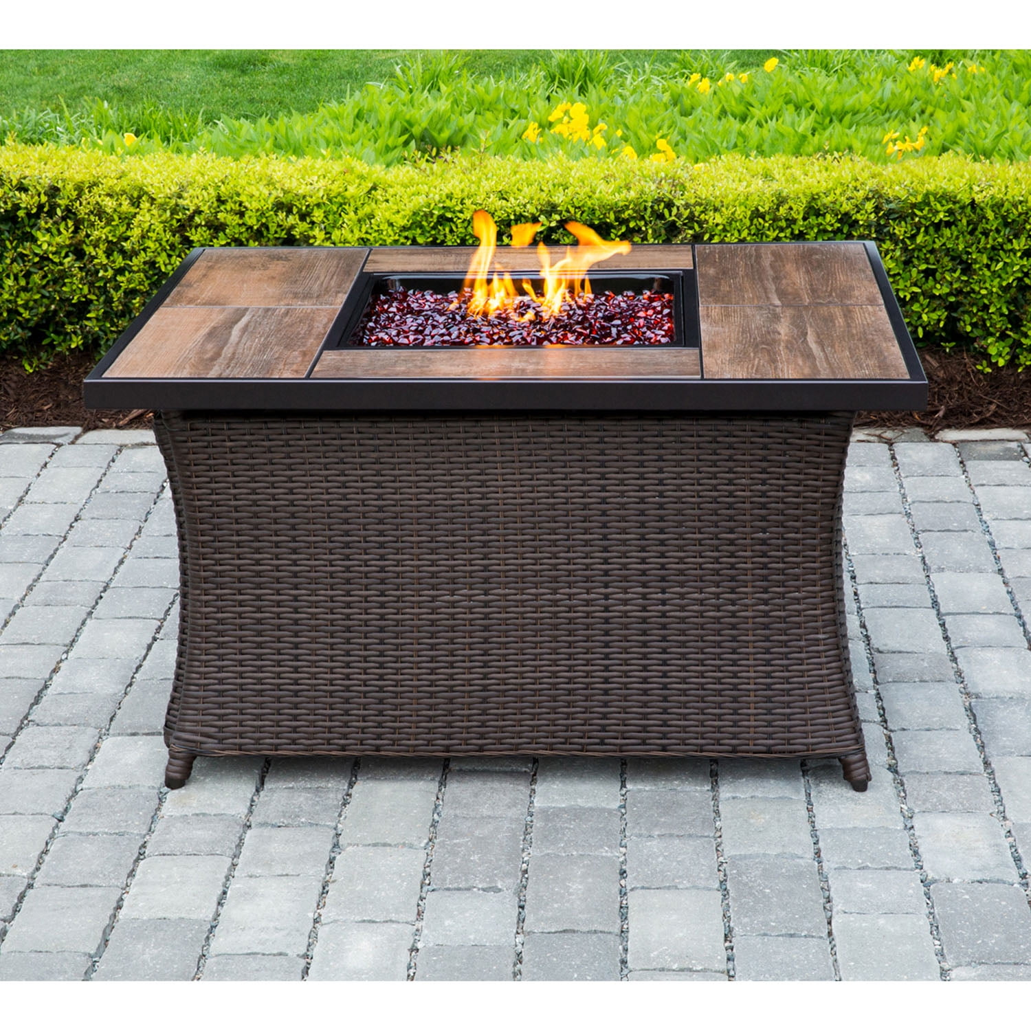 Btu Woven Fire Pit Coffee Table, Hanover Fire Pit Kit