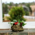 thumbnail image 2 of Ceramic Wood Plant Pot | Indoor Planter for Succulents & Flowers (Driftwood Clam Shell), 2 of 6