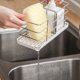 thumbnail image 5 of Organizador Ajustable para Esponjas de Cocina de Acero Inoxidable | Organizador de Encimera Sin Perforaciones | Caja de Almacenamiento Extraíble | Soporte para Artículos Grandes y Pequeños | Blanco, 5 of 6