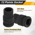 thumbnail image 5 of Uxcell 2pcs 1/2" Drive 12 Points Socket 14mm Metric CR-V Steel Shallow Impact Socket, 5 of 7