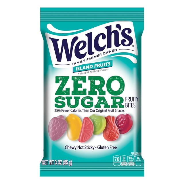 Zero Sugar Fruity Bites, Great zero sugar snacks for the office, Berries 'N Cherries, 3 oz (Pack of 6)