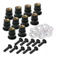 thumbnail image 2 of 30/10Pcs M5/M6 Convex Rubber Well Rivet Nuts Black For Motorcycle Windshield Kayaking ATV Automoboile Accessories, 2 of 5