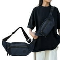 thumbnail image 1 of Bolsa de bandolera impermeable de nylon para hombre | Ligero 0,31 lbs | Correa ajustable para el hombro, mochila mensajera deportiva de exterior espaciosa de 13,4"x5,9"x2,8", 1 of 6