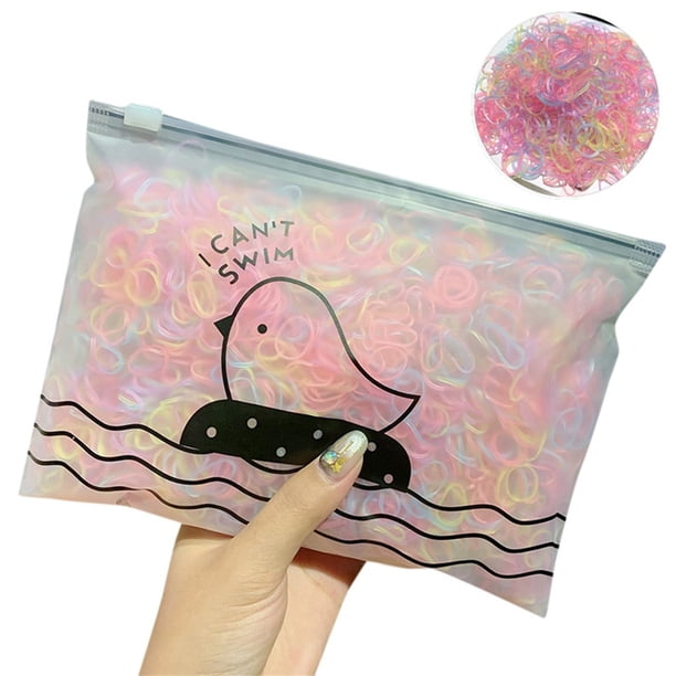 1000 / Pack Chica Colorido Moda Desechables Banda de goma elástica del pelo