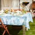 thumbnail image 3 of DII Blue Watercolor Paisley Print Outdoor Tablecloth With Zipper, 3 of 5