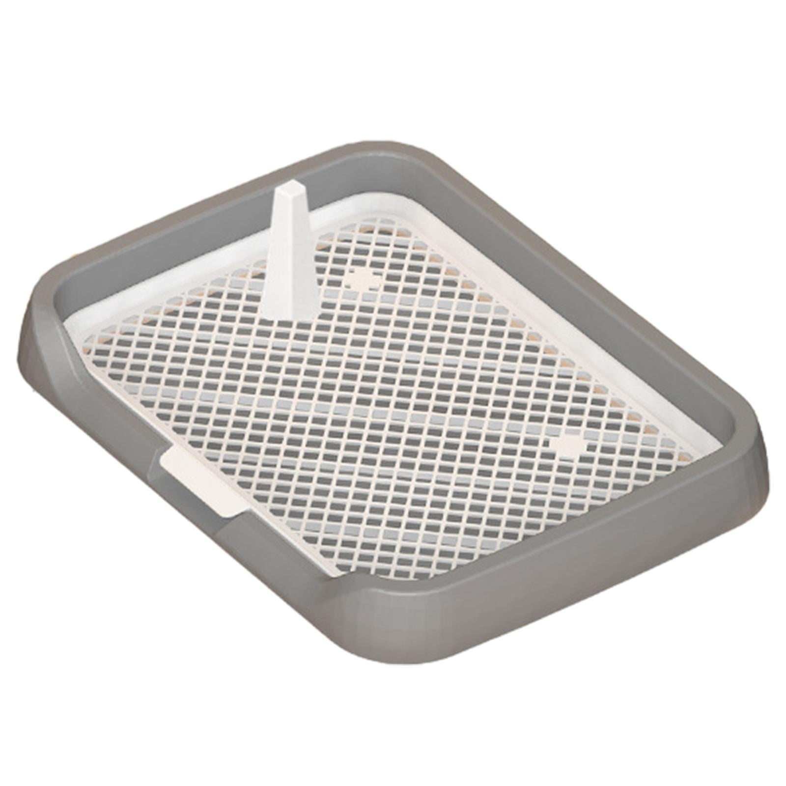 YWMJZEU Dog Toilet Anti Splashing Indoor Open Top Entry Dog Litter Pan Detachable Litter gray