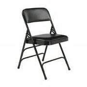 NPS 1300 Series 29.5 Premium Vinyl Folding Chair in Black (Set of 4)