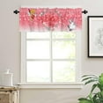 thumbnail image 3 of Curtain Valances for Windows, Happy Valentine''s Day Gnome Ombre Pink Texture Rod Pocket Valance Window Treatments Short Curtains for Kitchen Bathroom Living Room 54 x 18 Inches, 1 Panel, 3 of 6