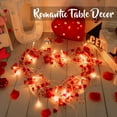 thumbnail image 3 of Jinswick Valentine's Day Decor 10FT 20 LED Garland with Lights Red Heart Lights String Battery Operated, Valentine's Day Lights for Mantle Tree, Romantic Valentines Day Decoration for Home Bedroom, 3 of 7