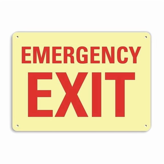 Lyle Aluminum Emergency Exit Sign,7x10in U7-1074-GA_10x7