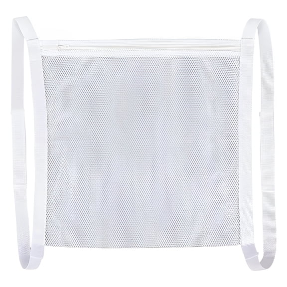 MISSMILE 2Pcs Dry Net Bag Shoe Dryer Bag Laundry Bag Washing Machine Dryer Door Shoe Net Bag with Elastic Straps Polyester Mesh Travel Storage Zipper Reusable White Sneaker