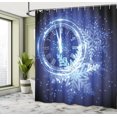 thumbnail image 5 of Ambesonne New Year Shower Curtain, Snowflakes Pattern, 69"Wx75"L, Blue, 5 of 5