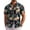Navy - Flower 2, variant on Men's Short Sleeve Button Down Shirts Wrinkle Free Hawaiian Shirts for Men