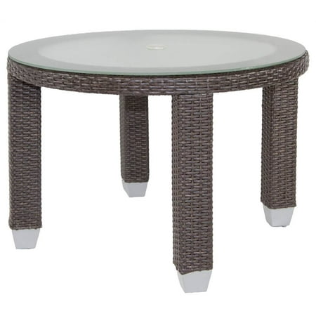 42 In Round Patio Dining Table With Tempered Glass Top Com 42 In Round Patio Dining Table With Tempered Glass Top