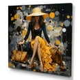 thumbnail image 2 of Designart "Yellow Stylishistas Dream Pointillism I" Fashion Wall Art Living Room, 2 of 5