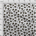 thumbnail image 3 of oneOone Cotton Jersey White Fabric Leaves & Clover Sewing Craft Projects Fabric Prints By Yard 58 Inch Wide, 3 of 6
