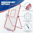 Patiassy Baseball Pitching Target and Rebounder Net 6*4ft 2in1