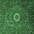 thumbnail image 1 of Ahgly Company Indoor Square Medallion Emerald Green Traditional Area Rugs, 6' Square, 1 of 4