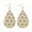Light Purple, variant on Morocco Gold Border Teardrop Earrings Ethnic Paisley Pattern Pu Leather Jewelry