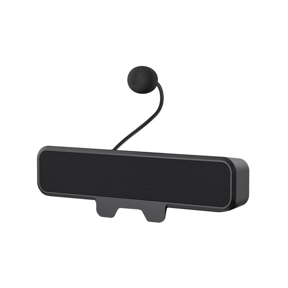 USB Power Computer Speakers Clamps Mount Design Detachable Mic Easy to Carry for Gaming Remote Work Online Education