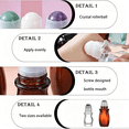 thumbnail image 4 of ACDANC 2 Pack 50Ml Large Amber Glass Roll on Bottles for Essential Oils Perfume Refillable Quartz Roller Ball Applicator Empty Deodorant Containers, 4 of 6