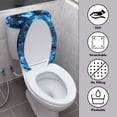 thumbnail image 3 of HELLHERO Jellyfish Floral Pattern Round Toilet Lid Dust Cover & Toilet Cover with Universal Polyester for Stretchy Fabric, Easy Care, 3 of 8