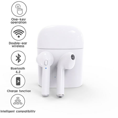 Indigi® Wireless Bluetooth EarPods - Best Wireless Sport Earphones w/ Mic - 5 Hour Battery - Charging Dock (Best Wireless Earphones Under 2000 Rs)