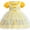 Yellow bowknot, variant on QEFJNO 1-6Y Princess Tulle Dress for Girls Birthday Gift Christmas Halloween Party Dress