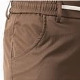 thumbnail image 3 of Ceisia Men Solid Color Fleece Multi Pocket Work Pants Loose Drawstring Gift Elastic Cuff Trousers, 3 of 9