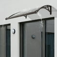 thumbnail image 5 of Window Awning Door Canopy with Gutter, 40"x30" Patio Porch Awning, UV Rain Snow Protection, Hollow Sheet (Coffee Bracket+Tea Board), 5 of 30