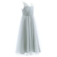 thumbnail image 3 of iiniim Girl's Sleeveless Mesh Long Gowns Pageant Party Prom Wedding Junior Bridesmaid Dress, 3 of 7