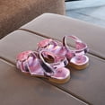 thumbnail image 5 of Oalirro Flat Sandals Children Kids Girls Sandals Princess Heart Hollow Cut-outs Roman Beach Shoes, 5 of 8