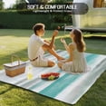 thumbnail image 5 of Outdoor Rug 4x6 ft Teal Grey Paint Waterproof Outdoor Patio Rug Mat Non Slip Outside Area Rugs Carpet for RV,Camping,Porch,Deck,Pool,Balcony,Backyard, Abstract Art Texture, 5 of 9