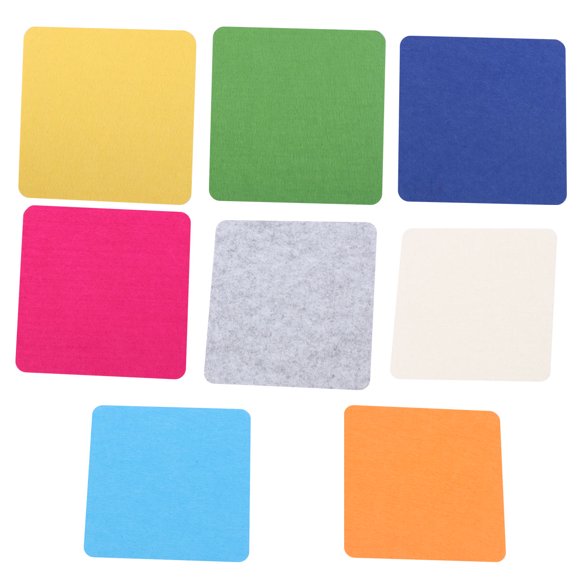 WHAMVOX 8 Pcs Tableau d'Affichage en Feutre de Couleurs Assorties pour Décoration de Bureau et de Classe