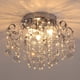 thumbnail image 1 of Lámpara de techo de cristal Q&S empotrada de 3 luces cromo, 1 of 9