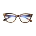 thumbnail image 3 of Tortoiseshell Cat Eye Reading Glasses 2.50 Ladies Spring Hinge Readers +2.50 for Women HD, 3 of 6