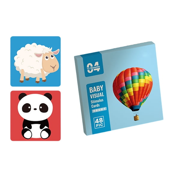Sensory Toy Cards Black White Contrast Baby Card Flashcards Toddler for Visual Stimulation and Brains Development