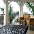 thumbnail image 4 of Safavieh Courtyard Nanda Botanical Indoor/Outdoor Area Rug, Navy/Beige, 8' x 10', 4 of 14