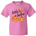 thumbnail image 3 of Inktastic Little Sister Pumpkins with Fall Leaves Youth T-Shirt, 3 of 5