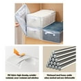 thumbnail image 6 of 2 Pack Clear Clothing Storage Boxes, 26L Large Capacity Foldable, With Steel Frame Reinforced Hardboard Base, Ideal For Wardrobe, Dormitory Clothing And Toy Organization, 6 of 13