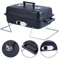 thumbnail image 4 of Portable Charcoal Grill with Lid Folding Tabletop BBQ Grill for Outdoor Cooking, 4 of 7