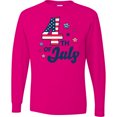 thumbnail image 3 of Inktastic 4th of July with Striped Stars Long Sleeve T-Shirt, 3 of 5